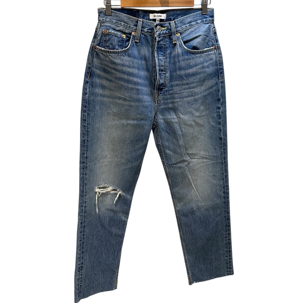 Re/Done Redone 70s Ultra High Rise Stove Pipe Jeans Buttonfly 28 New with Tag